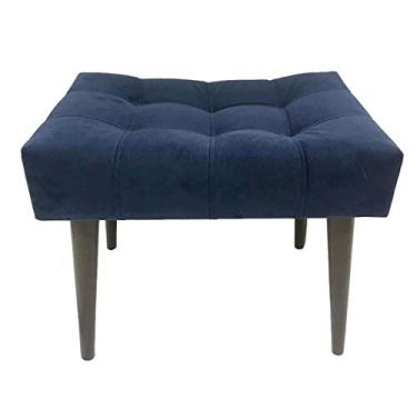 Imagem de Puff Capitonê Luxo Sued Azul Marinho