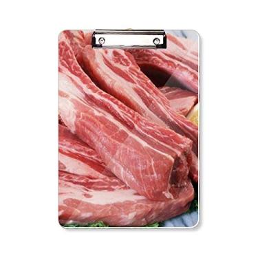 Imagem de Bloco de notas com textura de carne crua para alimentos, pasta, bloco de notas A4