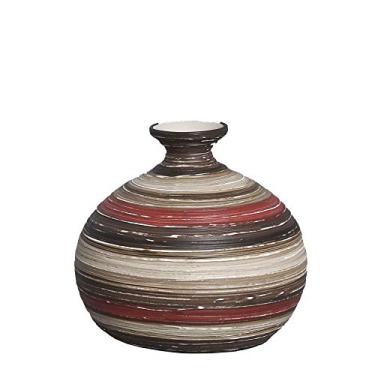 Imagem de Vaso Maia P Decoração Cerâmica Vermelho e Marrom Terracota