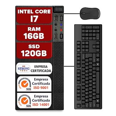 Imagem de Computador Intel Core i7 16GB SSD 120GB 4 Núcleos Super Turbo Pc Hdmi Teclado e Mouse Strong Tech