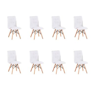 Imagem de Conjunto com 8 Cadeiras Fitz Eiffel Branco