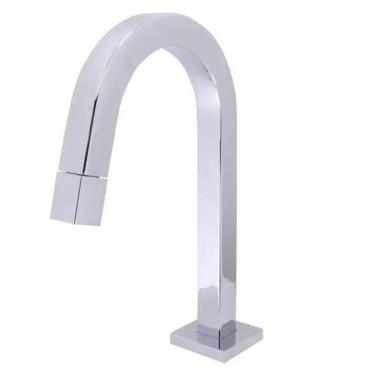 Imagem de Torneira Banheiro Slim Tube Quadrada Baixa Cromada