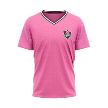 Imagem de Camiseta Braziline Fluminense Bloom - Masculina- Rosa