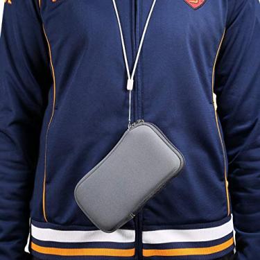 Imagem de MUDASANQI Manga de telefone de neoprene, bolsa de celular universal de 5,4 polegadas bolsa móvel com zíper compatível com iPhone 12 Mini, SE 2020,11 Pro, PP, X, 8,6, (alça de cordão de pescoço) (cor: cinza)