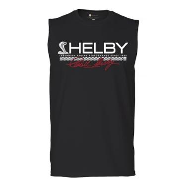 Imagem de Camiseta masculina Shelby Legendary Racing Performance Since 1962 Mustang Cobra GT Muscle Car GT500 Powered by Ford, Preto, P