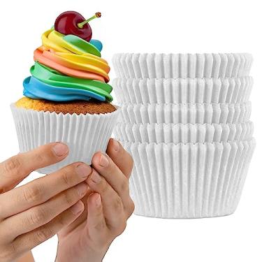 Imagem de Forro de cupcake para assar – tamanho jumbo, extra grosso, forro de pergaminho branco descartável para assar – qualidade alimentar e sem cheiro – formas de assar de papel muffin da NextClimb (jumbo, pacote com 100)