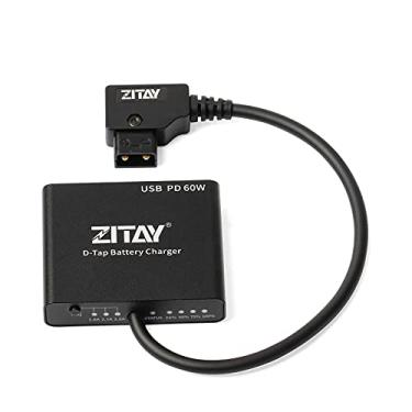 Imagem de ZITAY Carregador rápido USB C para D-Tap PD, carregador USB tipo C para Dtap macho Dtap Carregador de bateria Vmount Carregador de bateria AB Mount Bateria de montagem dourada USB C Dtap Carregador
