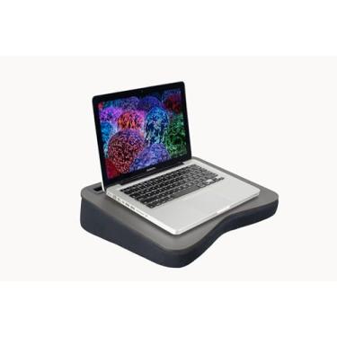 Imagem de Suporte para Notebook Mesa de Colo Base em Almofada de Espuma com Slot para Celular Tablet e Objetos