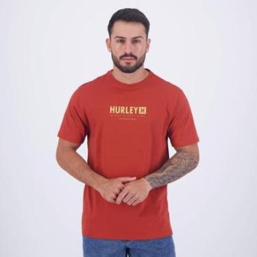 Imagem de Camiseta Hurley Trace Vermelho Escuro-Masculino