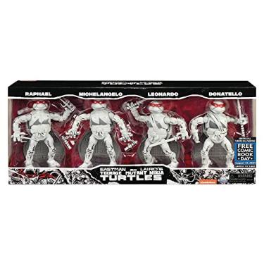 Imagem de Conjunto de 4 bonecos FCBD 2021 TMNT Ninja Elite Series PX preto e branco