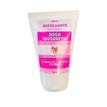 Imagem de Creme Esfoliante Clareador Rosa Mosqueta Facial e Corporal 100mg Clareador, Manchas Espinhas, Foliculites