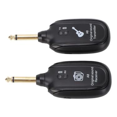 Imagem de Conjunto de Receptor de Transmissor de Guitarra, Conjunto de Receptor de Transmissor de Guitarra de 20 Hz a 20 KHz de Guitarra de 730 Mhz Equipado Com Entrada de áudio de