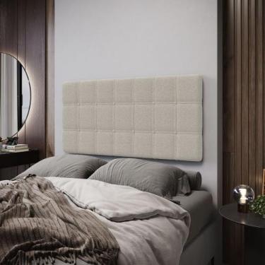 Imagem de Painel Rana 140 Bouclê Aradecor, Bege, CASAL PADRãO