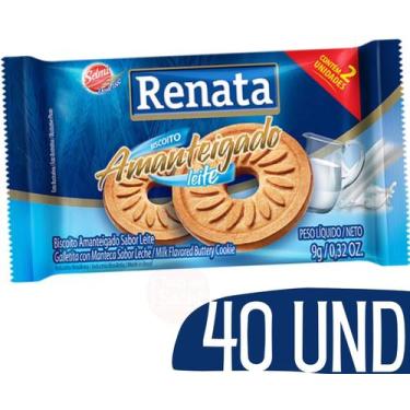 Imagem de Biscoito Amanteigado Em Sache Individual Renata Leite 40 Un