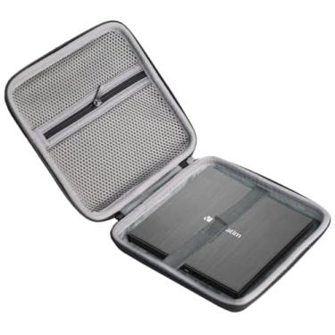 Imagem de Maoershan Bolsa de armazenamento de disco rígido de CD DVD à prova de choque compatível com gravador externo Verbatim CD DVD Blu-Ray gravador leitor USB Drive M-Disc capa protetora portátil (apenas