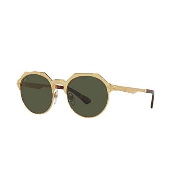Imagem de Persol PO2488S Óculos de sol hexagonais, ouro escovado, 48 mm
