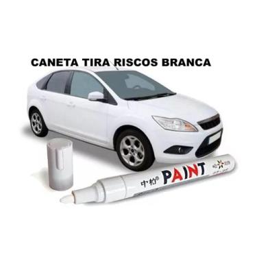 Imagem de Riscos na pintura do seu carro ou moto caneta para retoque branca soli