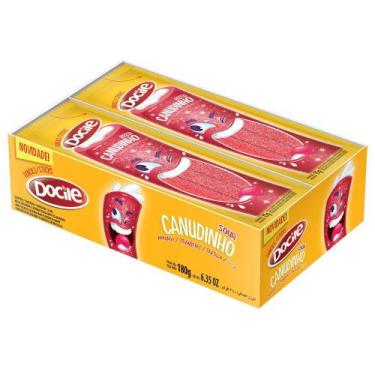 Imagem de Bala de Gelatina Canudinho Ácido Morango - 180g - Docile