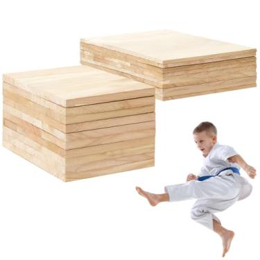 Imagem de Geetery 20 peças tábua de quebra de madeira artes marciais Taekwondo Karate Breaking Boards para adultos equipamento de boxe (3 mm/6 mm)