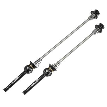 Imagem de X AUTOHAUX 1 par de eixos de liberação rápida para bicicleta, alavanca dianteira traseira para bicicleta, cubo de bloco de roda 140 mm, 14 cm, 180 mm, preto, para bicicleta de estrada MTB Moutain
