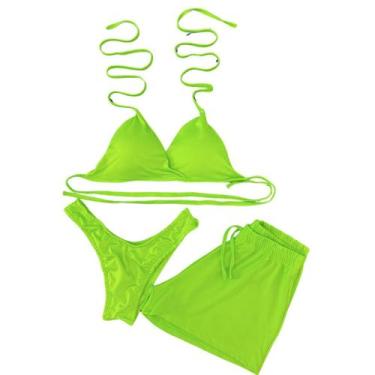 Imagem de Biquíni Asa Delta Com Bojo E Short Cor Neon Gringas Model