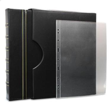 Imagem de Álbum de Luxo Preto 40 Folhas para 40 Cédulas 3BZN G - Caravelas Coleç