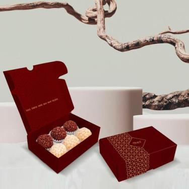 Imagem de 10 Caixas Malbec para Presente para 6 Doces - Embalagens Conceito