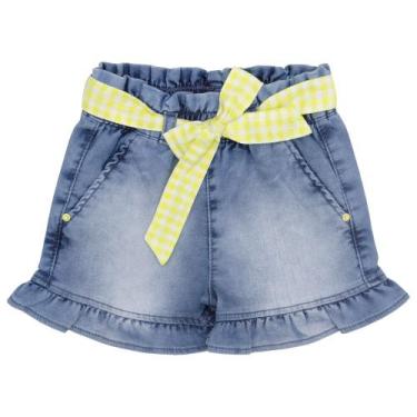 Imagem de Shorts Infantil Look Jeans c/ Cinto Jeans, 04