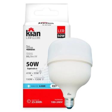 Imagem de Lâmpada Led Bulbo 20w, 30w, 40w, 50w E27 Bivolt 6500K Branco Frio - Ki
