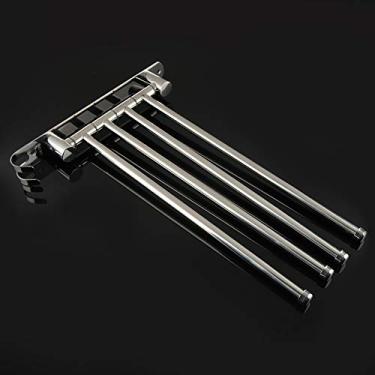 Imagem de Toalheiro Giratório, Toalheiro Montado na Parede Com Gancho Duplo 4 Toalheiro Giratório Em Aço Inoxidável Toalheiro Montado na Parede para Banheiro e Outro Lugar