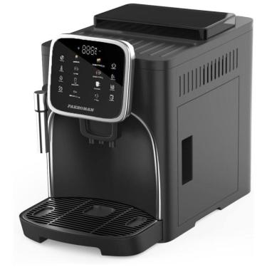 Imagem de Máquina de Café Automática com Bomba Ulka Italiana de 19 Bar, Batedor de Leite Clássico e Moedor de Rebarba Cônico, 110V 1450W, PAKROMAN, Preto