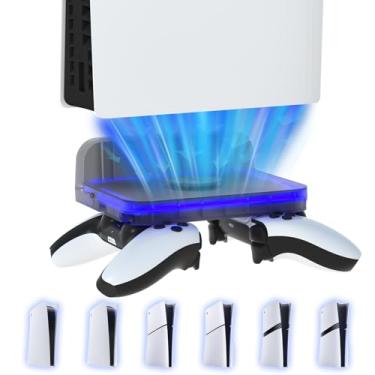 Imagem de Ps5 wall mount for All PS5 Models,Ps5 accessories stand with RGB Lights,Wall mount kit for ps5 pro/ps5 /ps5 slim console(digital/disc),ps5 shelf