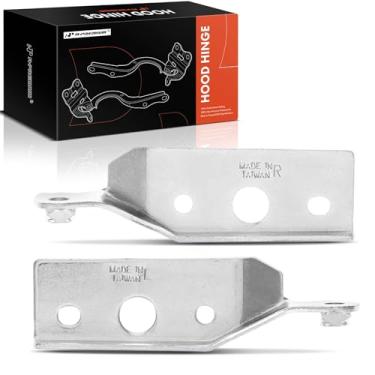 Imagem de A-Premium Dobradiças do capô dianteiro do motorista e do passageiro compatíveis com Chevrolet Cavalier e Pontiac Sunfire, 1995-2005, lado inferior dianteiro esquerdo e direito, conjunto de 2 peças