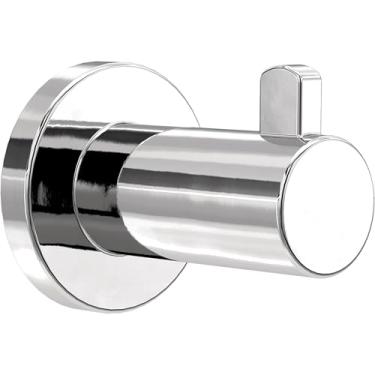 Imagem de FRANKLIN BRASS Kildare (1 pacote) ganchos de toalha cromados polidos únicos ganchos de banheiro montados na parede para roupões e toalhas suporte de gancho de toalha de mão cozinha, acessórios de