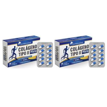 Imagem de Kit 2x Suplemento Alimentar Colágeno Tipo 2 40mg 30 cápsulas Flora Nat