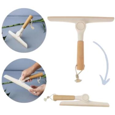 Imagem de Rodo de pia limpa vidro articulável com cabo de bambu Oikos - M&E Stor