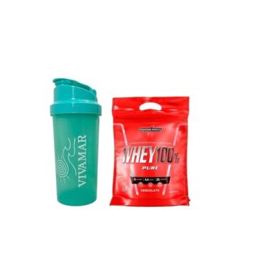Imagem de Combo Whey Protein Integral Sabor Chocolate Refil 900g + Coqueteleira Exclusiva