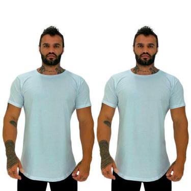 Imagem de Kit 2 Camiseta Longline MXD Conceito Slim Cores Básicas e Mescladas Li