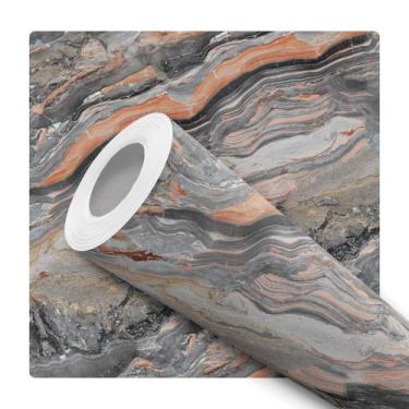 Imagem de Papel De Parede Adesivo Lavável sala Azulejo Provençal Preto Cinza Gar