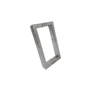 Imagem de Puxador Porta Pivotante Portão Madeira Alumínio Vidro Inox 304 20cm U 