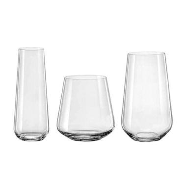 Imagem de Jogo de Copos De Cristal Bohemia Sandra 18 Peças - Bohemia Crystal