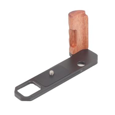 Imagem de SZZCNOX Placa de base de alumínio para cabo de madeira maciça para câmera Nikon F2, placa de base de liberação rápida F2 Arca Suporte de mão em forma de L para acessórios de câmera Nikon F2 (preto)