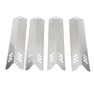 Imagem de Mbeysaq 4 placas de calor ajustáveis universais para queimador de forno, churrasqueira, fogão a gás, placas defletoras de calor para acampamento ao ar livre, churrasco