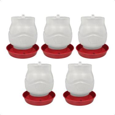 Imagem de Kit 5 Bebedouro Para Aves Plastico Com Rosca 1,25 litros - Agropet
