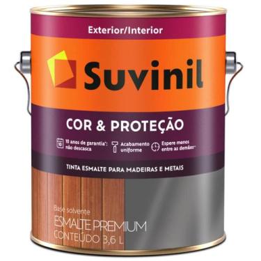 Imagem de Tinta Esmalte Sintético Cor e Proteção Brilhante Para Madeira e Metal 