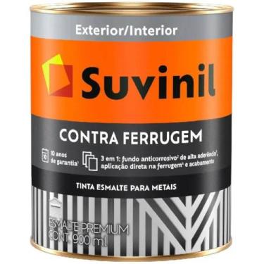 Imagem de Tinta Esmalte Brilhante Contra Ferrugem 900ml Branco - 50578915 - SUVI