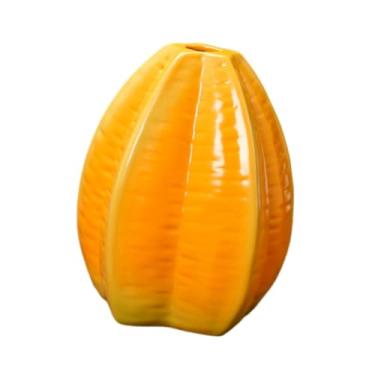 Imagem de IEUDNS Potão de planta multifuncional de vaso de vaso de flor de cerâmica para a estante de estante de mesa de mesa de de de de, Carambola 9.5x11.7cm