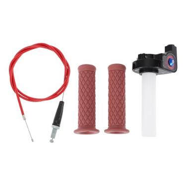Imagem de REPAIROCK Kit de capa para manoplas de motocicleta 22 mm 15/40.6 cm 24 mm kit de capas de guidão de borracha antiderrapante para motocicleta, scooter, bicicleta, quadriciclo, vinho, 1 conjunto