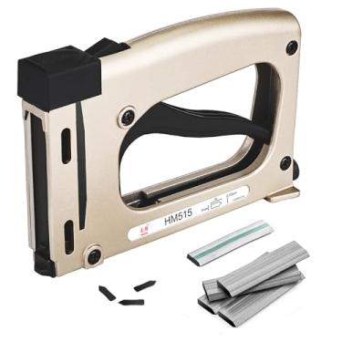 Imagem de Ferramentas de moldura Meite - Ferramentas de enquadramento de chave de ponta com 1000 unidades de pregos flexíveis, grampeador/pregador de moldura, estilo clássico