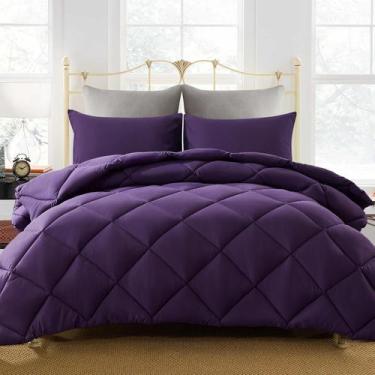 Imagem de Conjunto de edredom Decroom Lightweight Purple Cal King Size